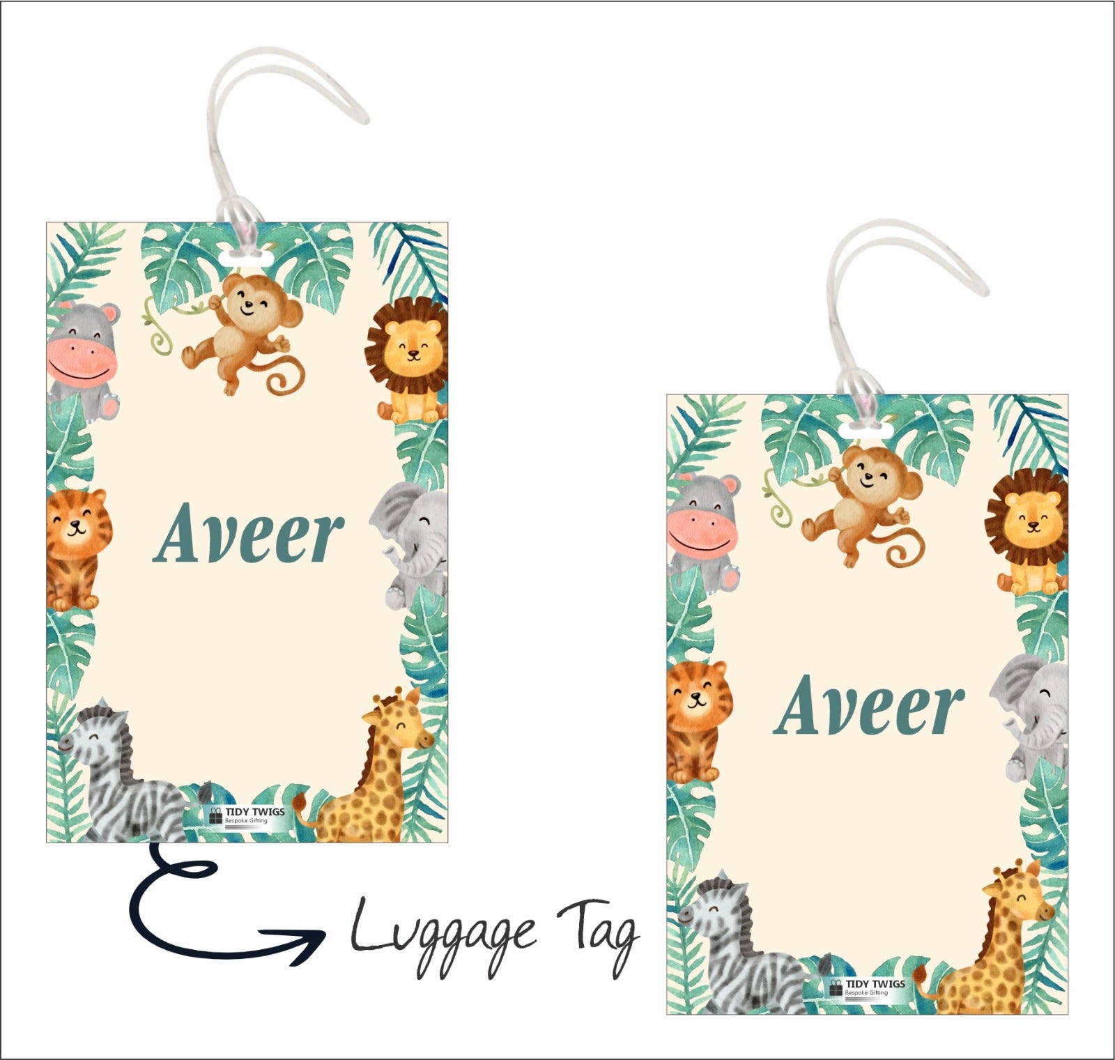 Animal Print Bag Tags