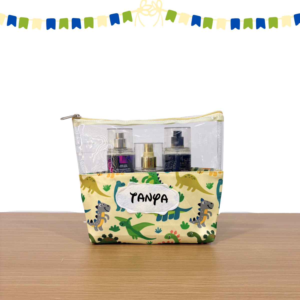 Dino Print Toiletry Pouch