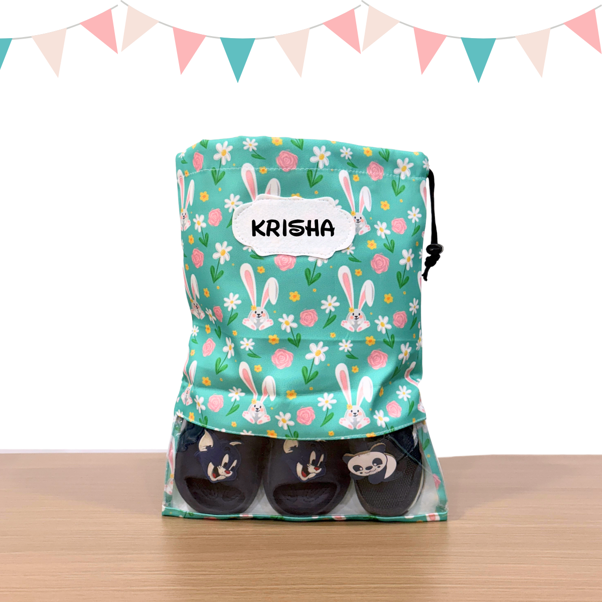 Blooming Bunny Shoe Pouch