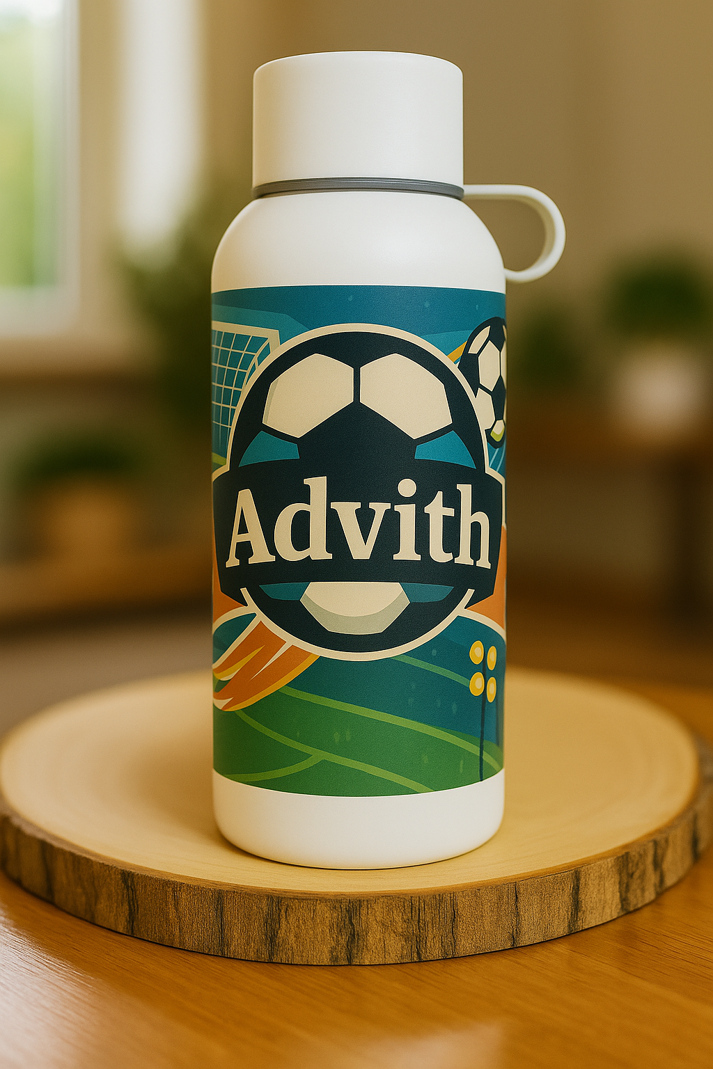 Football Soccer Printed Steel Bottle