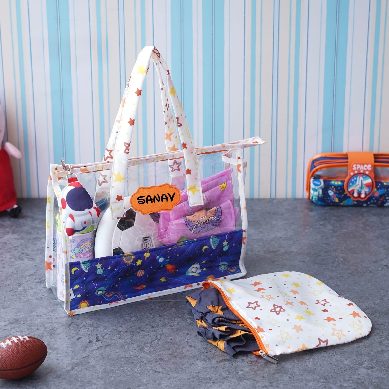 Astronaut print swimming bag