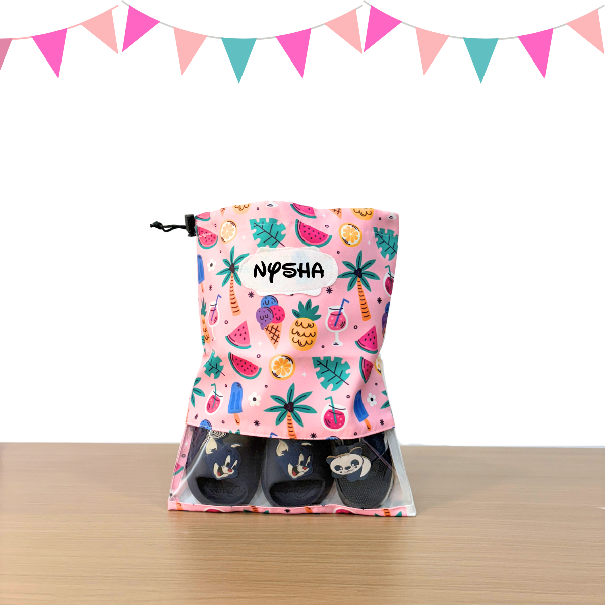 Whimsical Garden Shoe Pouch