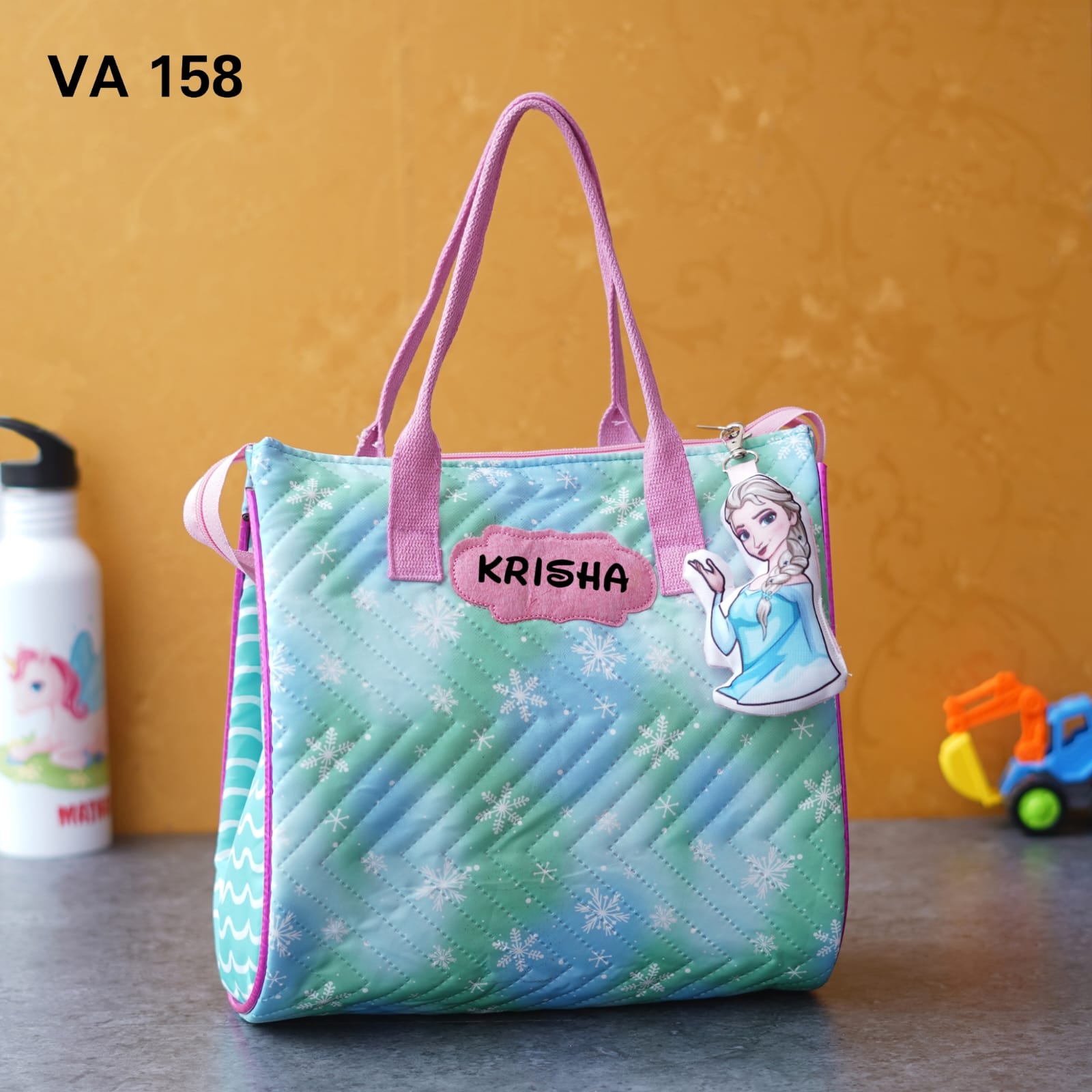 Snowflakes Print Tote Bags