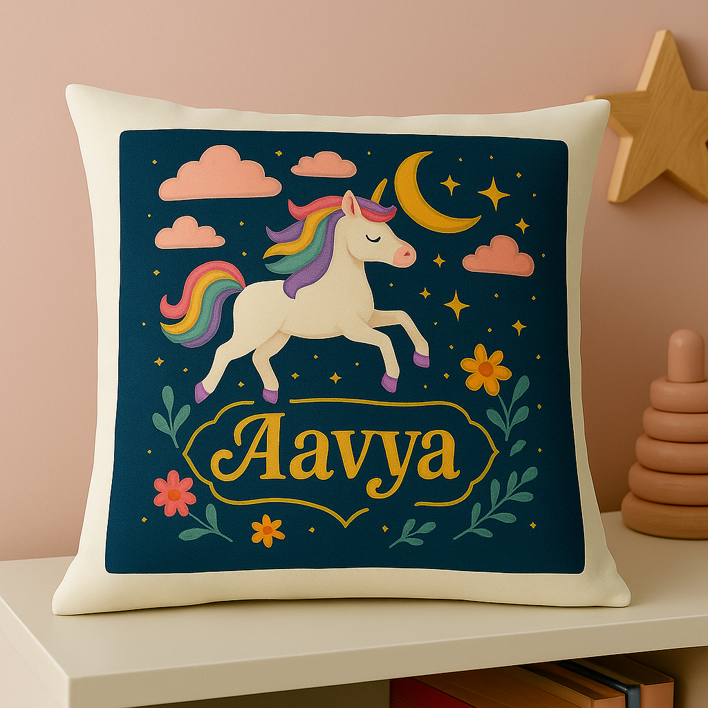 Unicorn Print Cusion Cover
