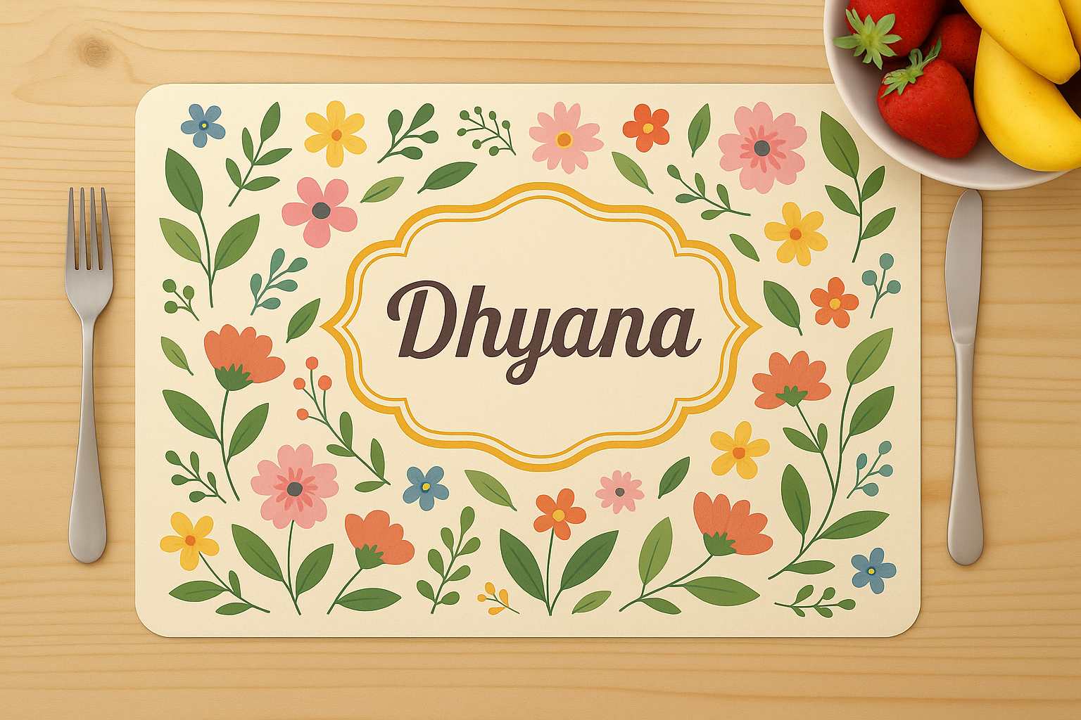 Floral Print Table Mat