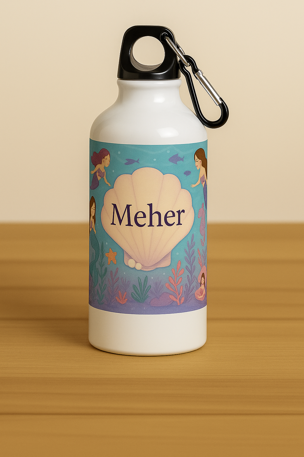 Mermaid Print Aluminum Bottle