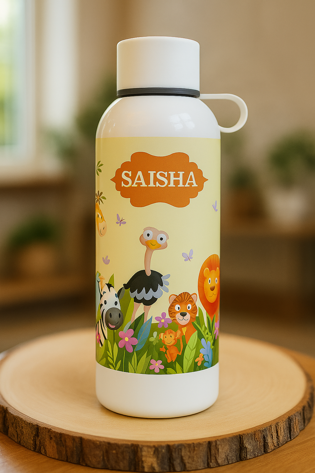 Cute Animal Printed Steel Bottle