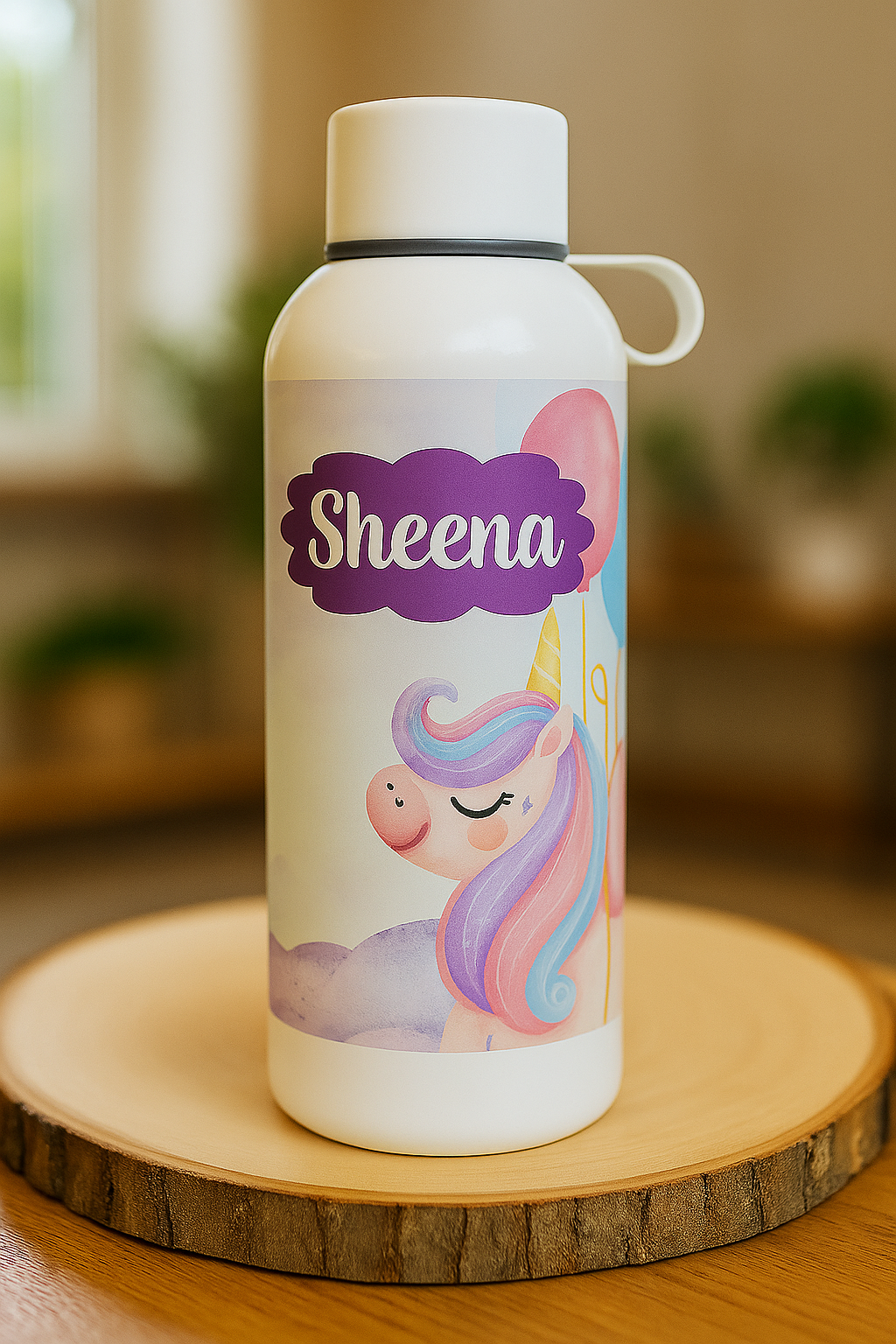 Pastel Unicorn Printed Steel Bottle