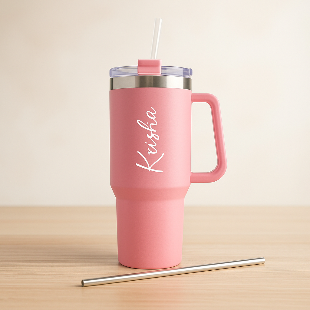 Baby Pink Personalised tumblers