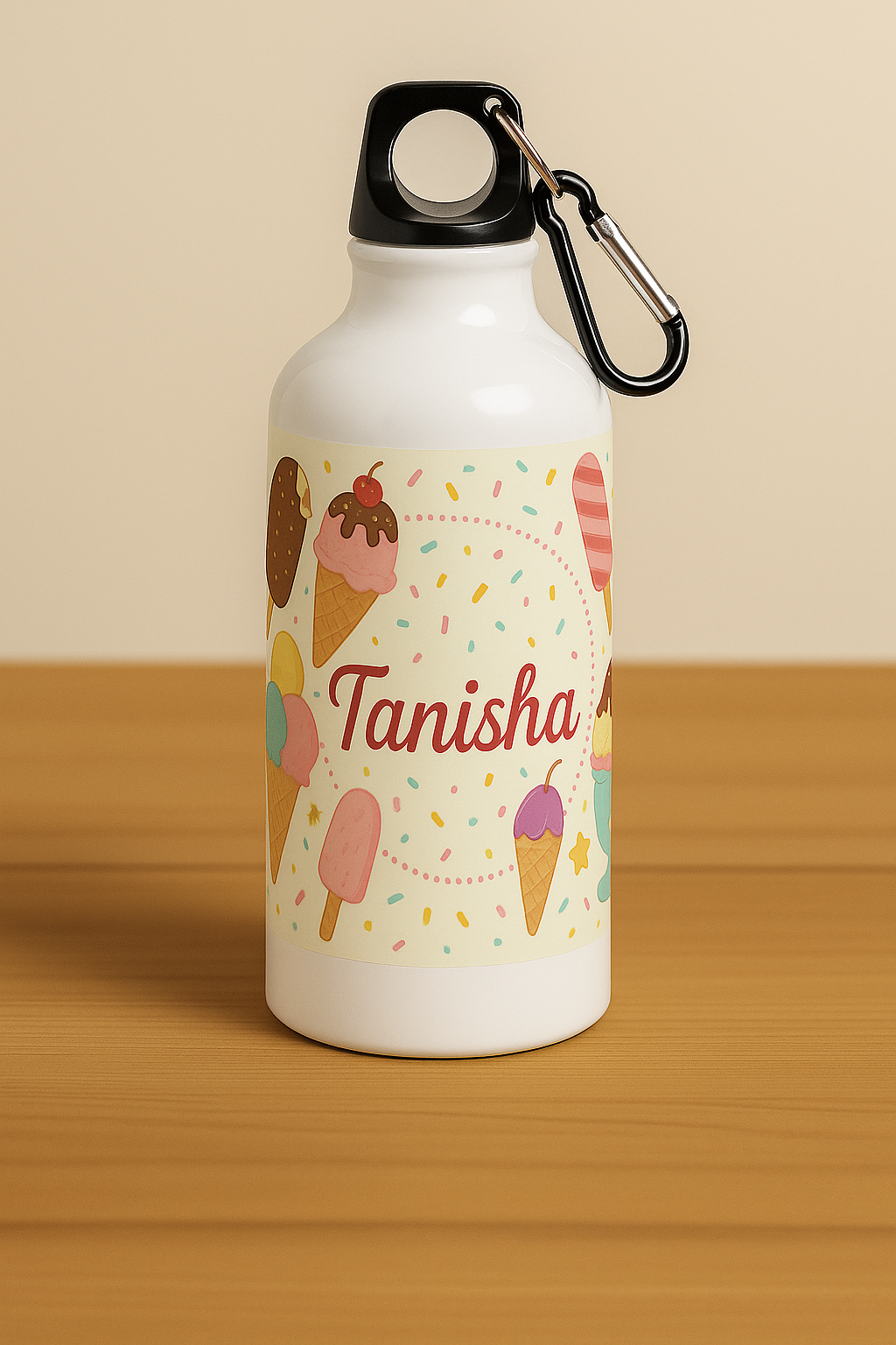 Ice Cream Print Aluminum Bottle