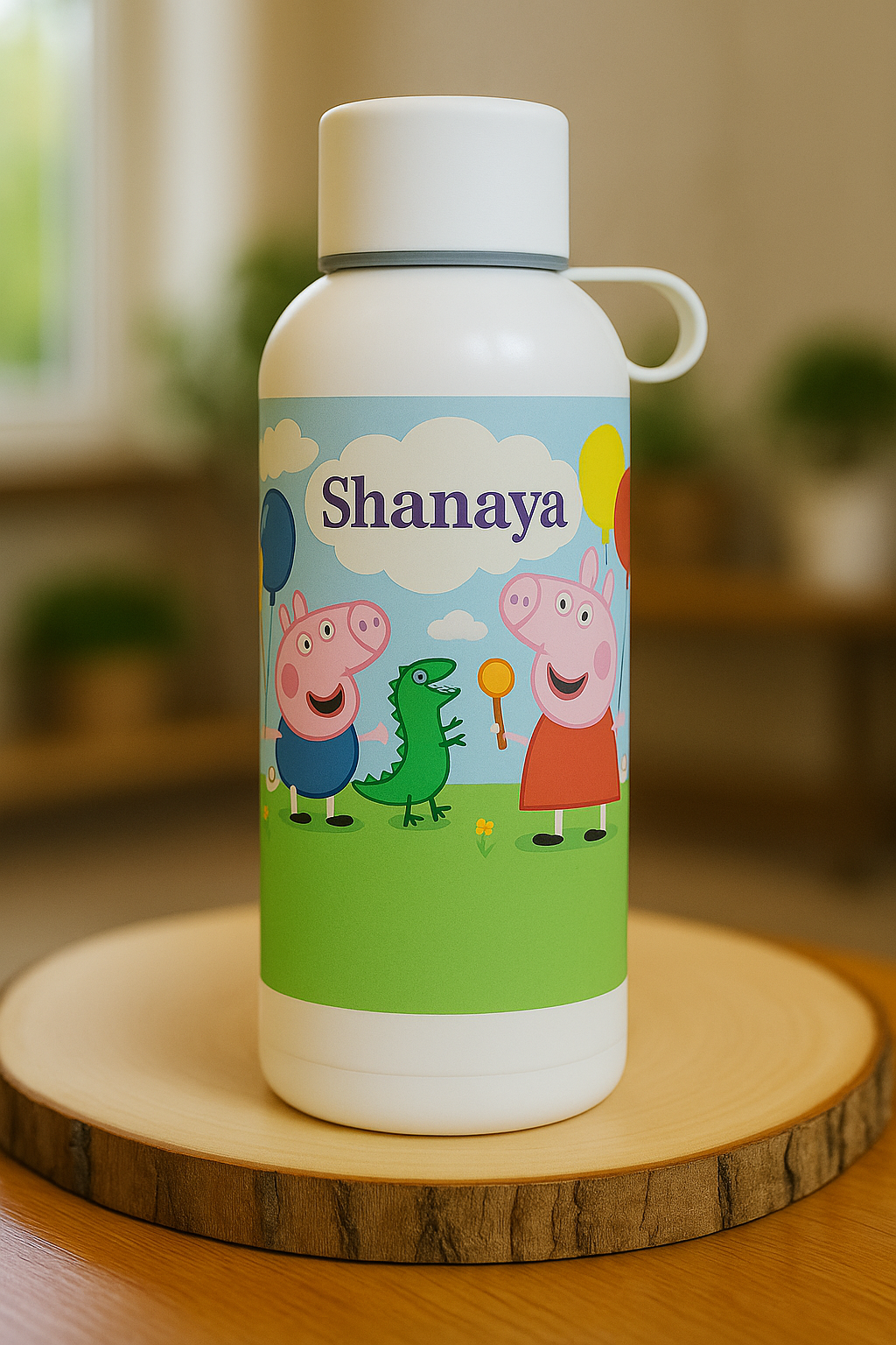 Peppa Party Theme Steel Bottle