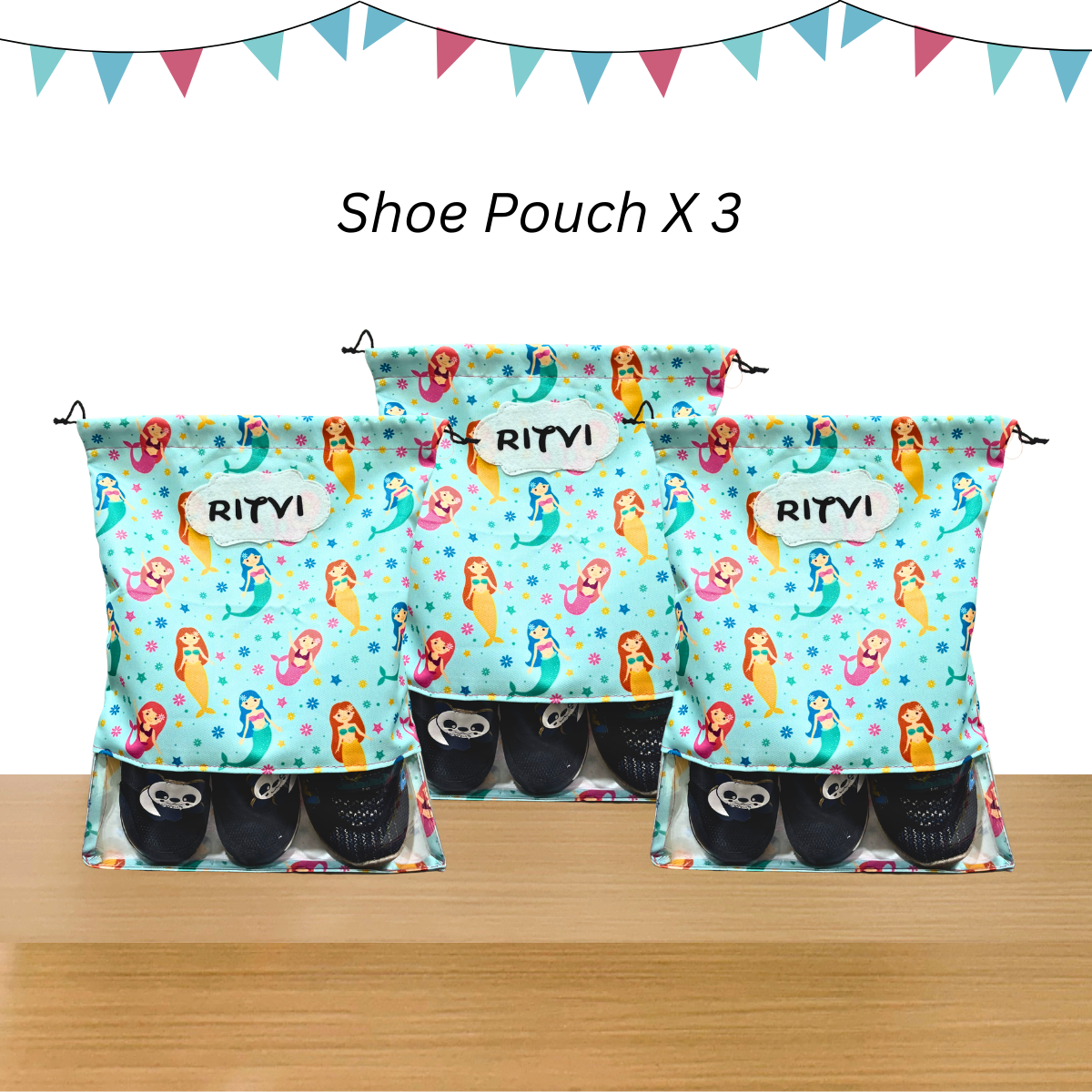 Mermaid Shoe Pouches Combo