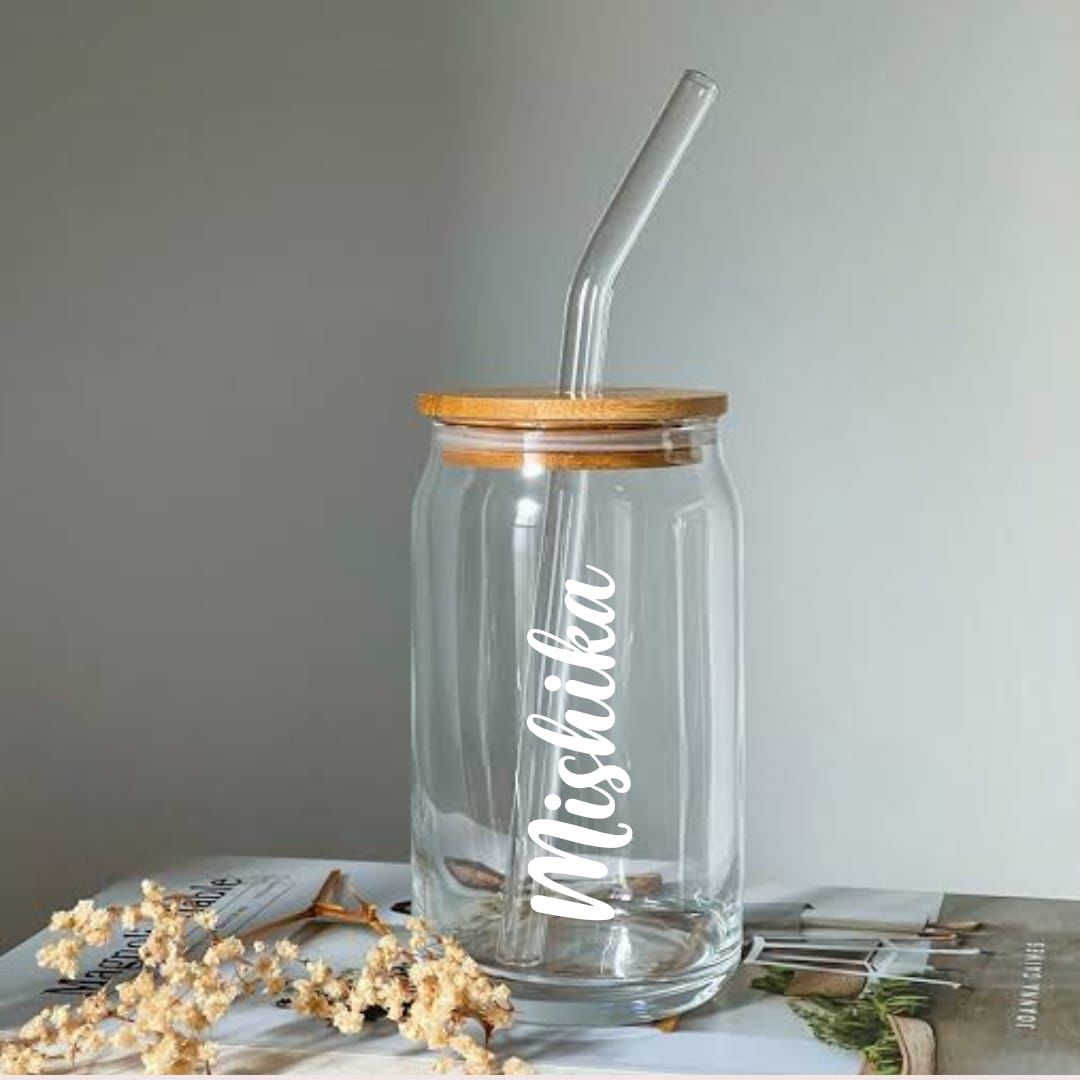 Elegant Sipper Glass Jar