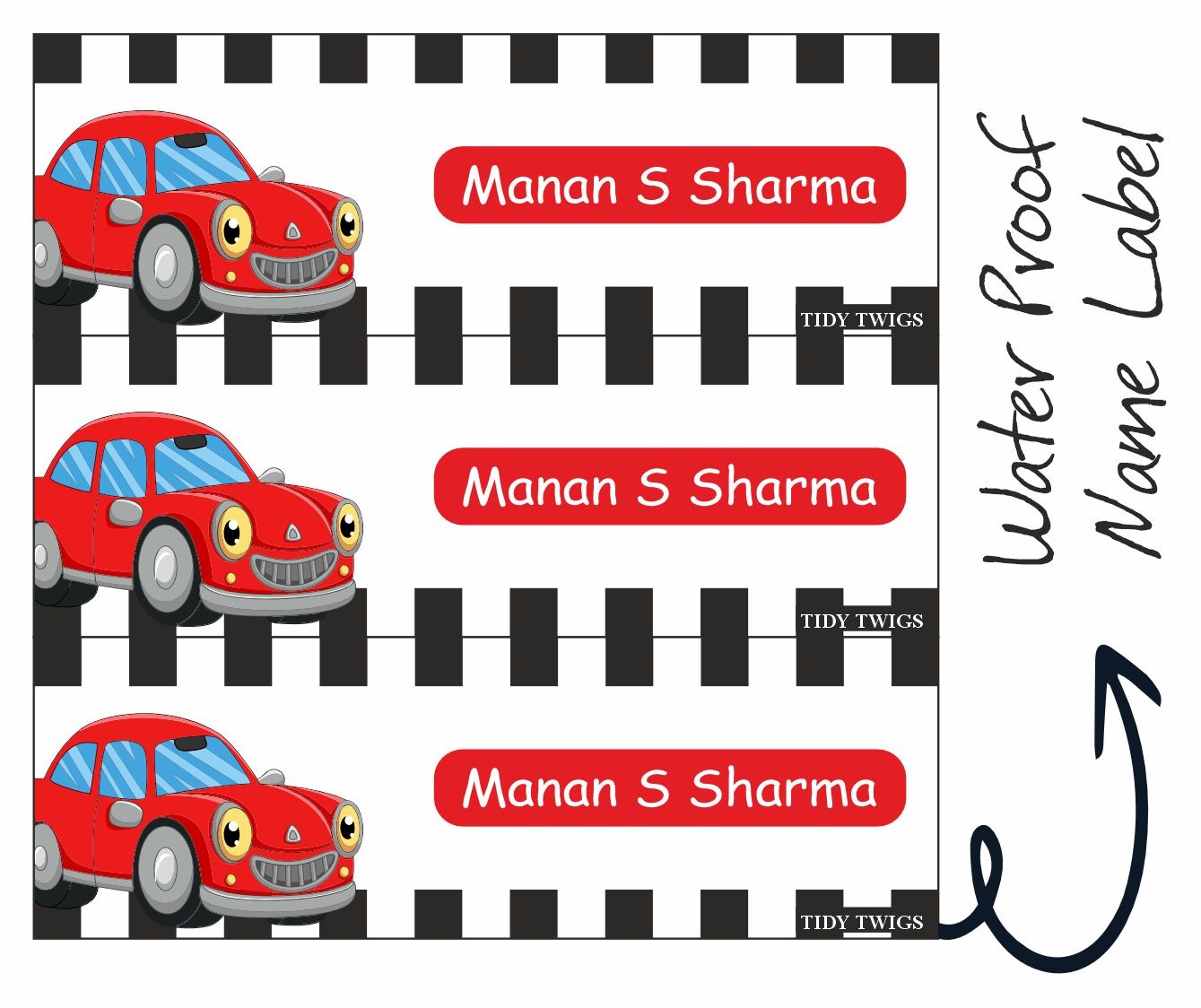 Car Print Waterperproof Labels