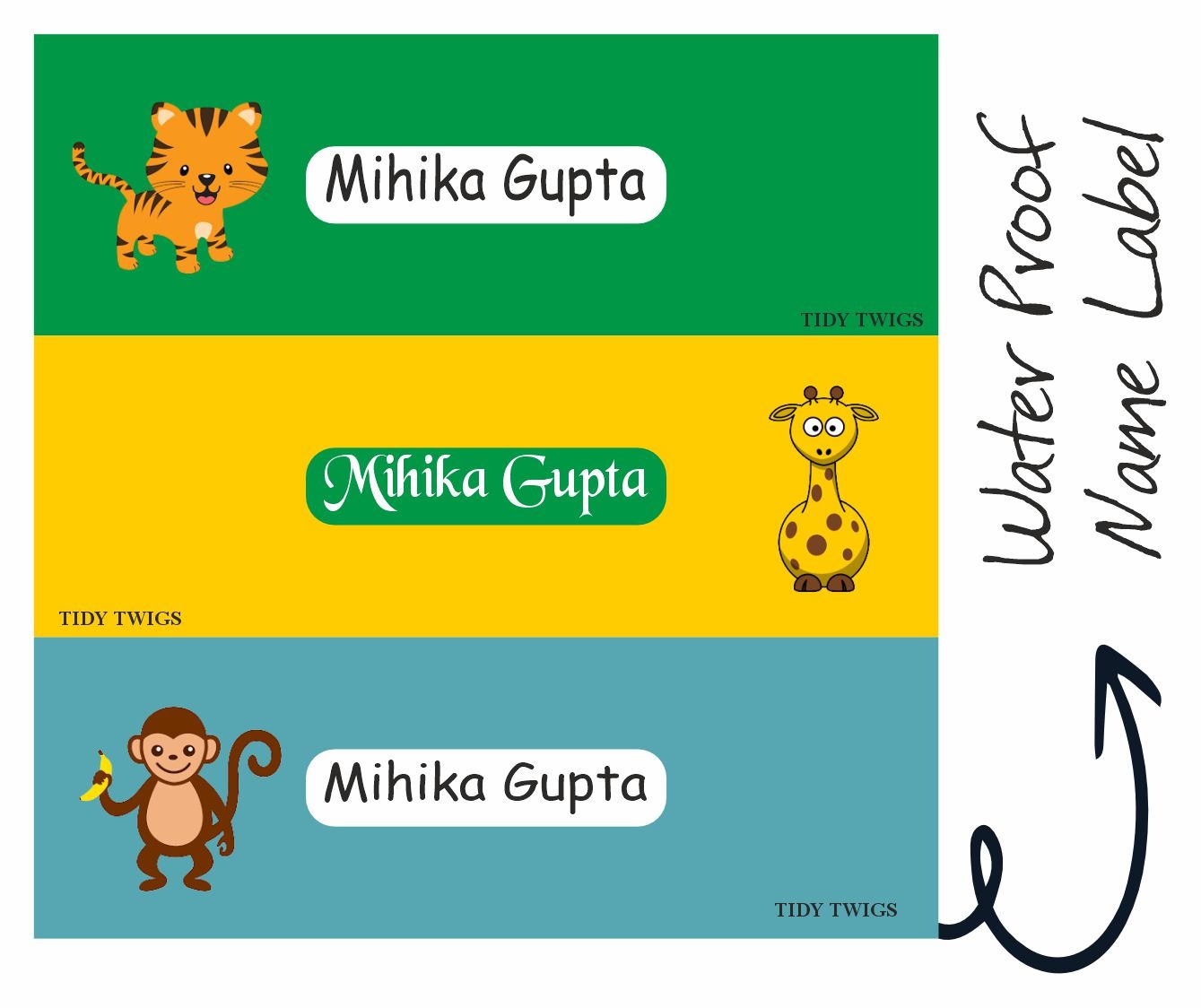 Animal Print Waterperproof Labels