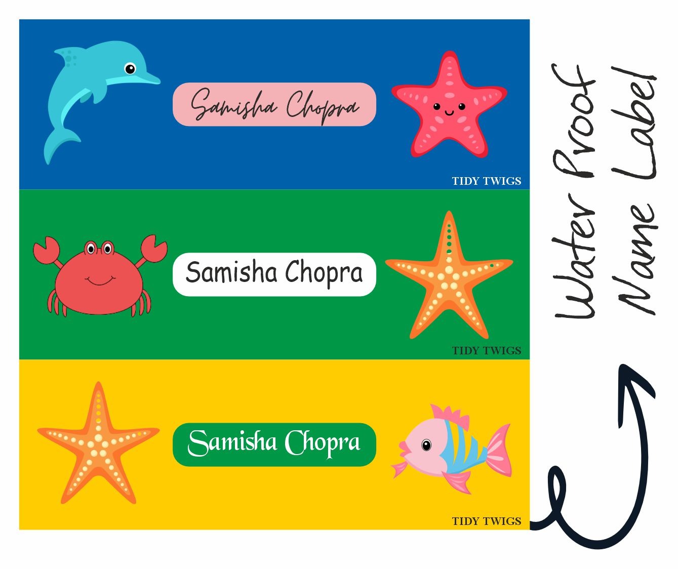 Tidy Twigs Print Waterperproof Labels