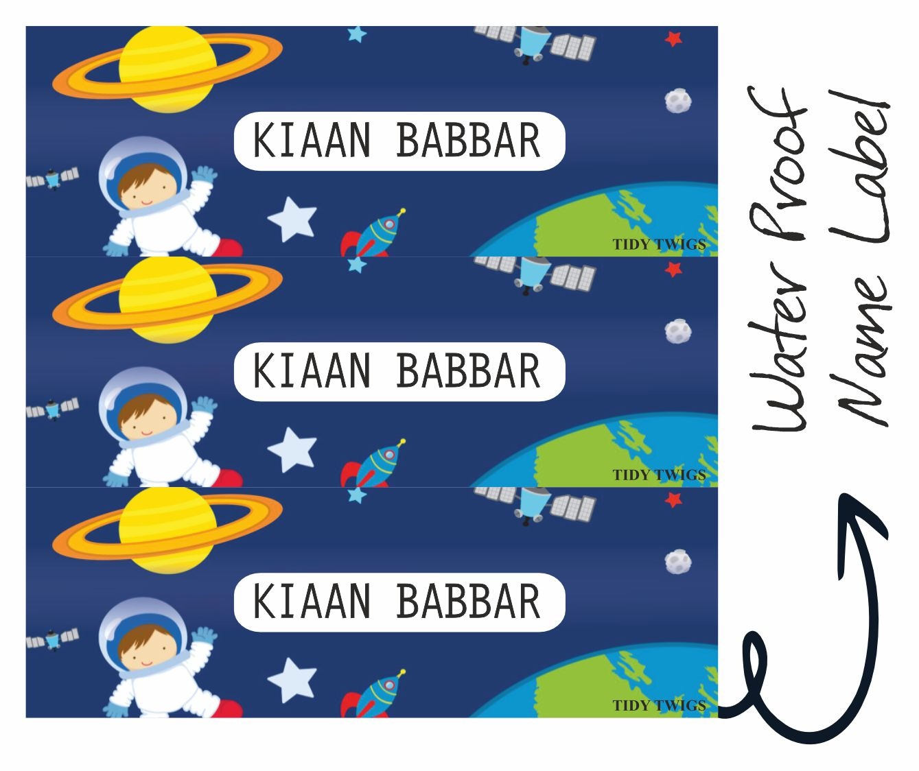 Space Print Waterperproof Labels
