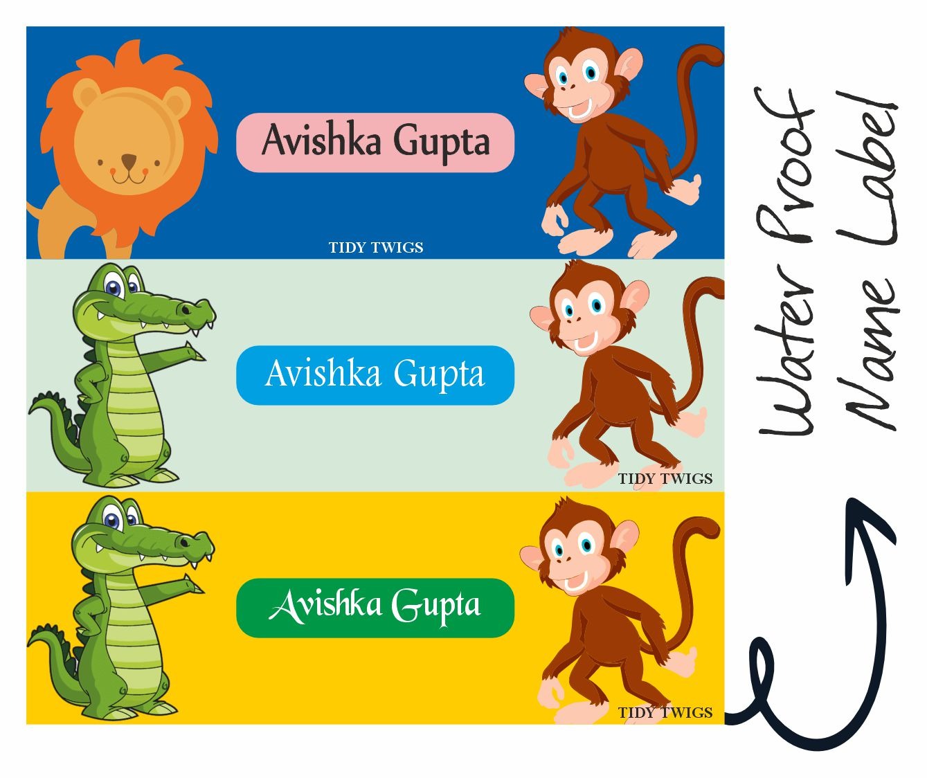 Animal Print Waterperproof Labels