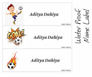 Football Print Waterperproof Labels