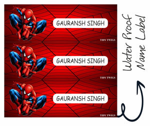 Spiderman Print Waterperproof Labels