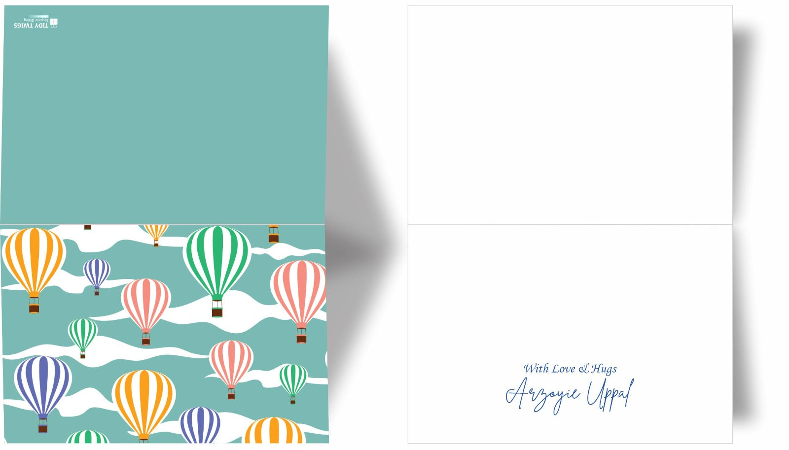 Hot Air Balloon Print Note Cards