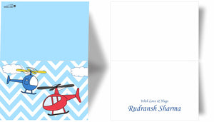 Helicopter Print Note Cards