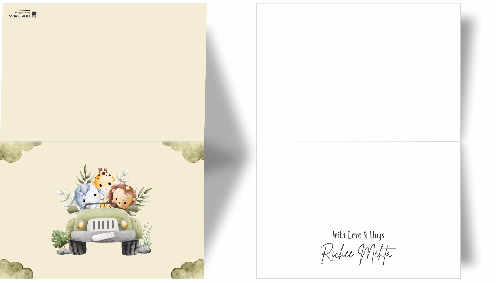 Jungle Safari Print Note Cards