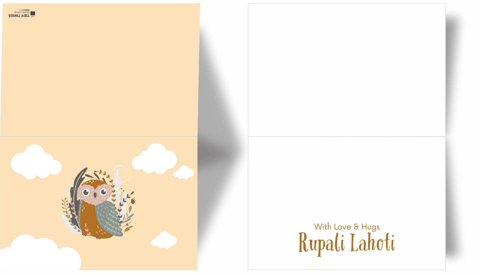 Owl Print Note Cards