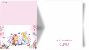 Mermaid Print Note Cards
