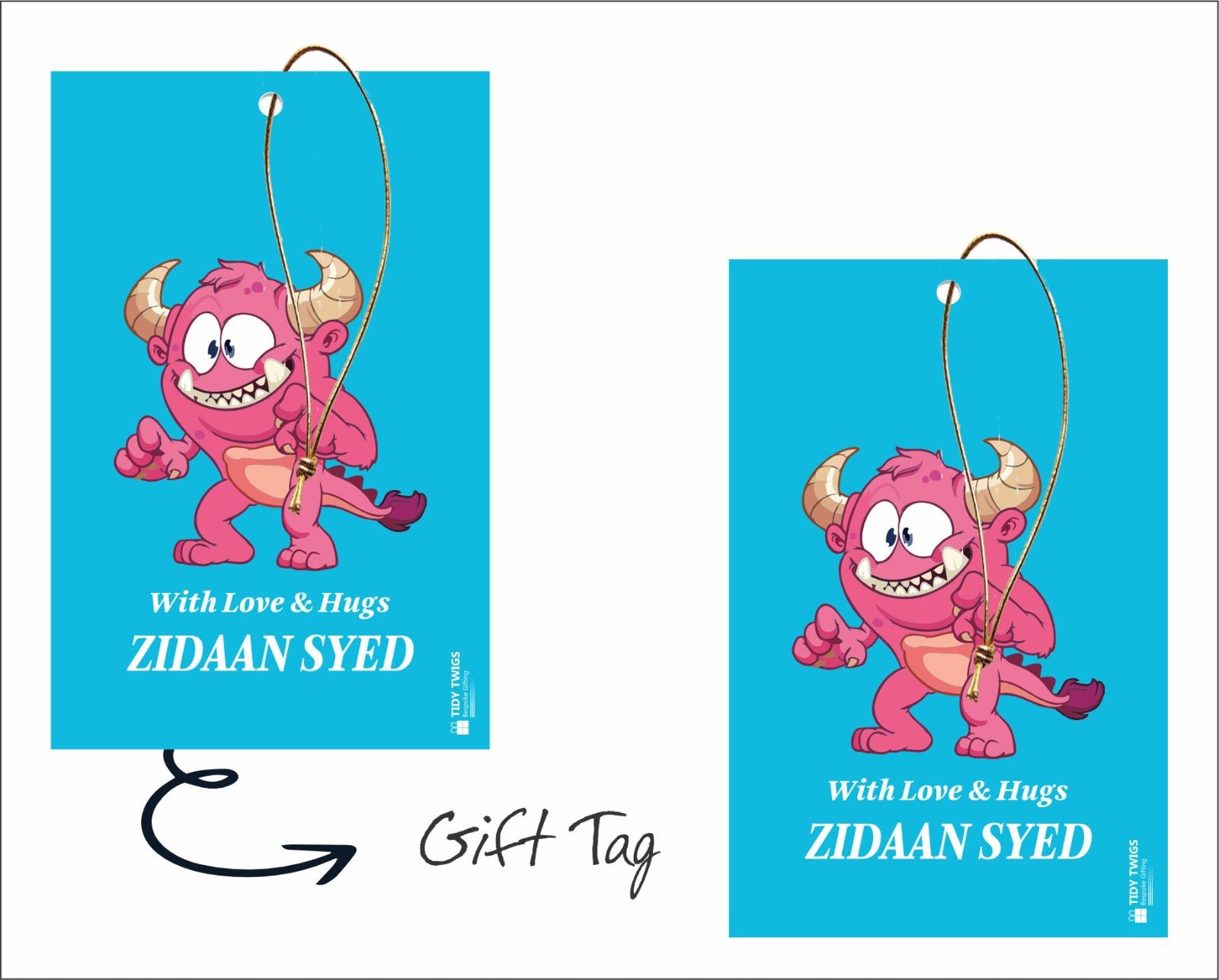 Monster Print Gift Tags