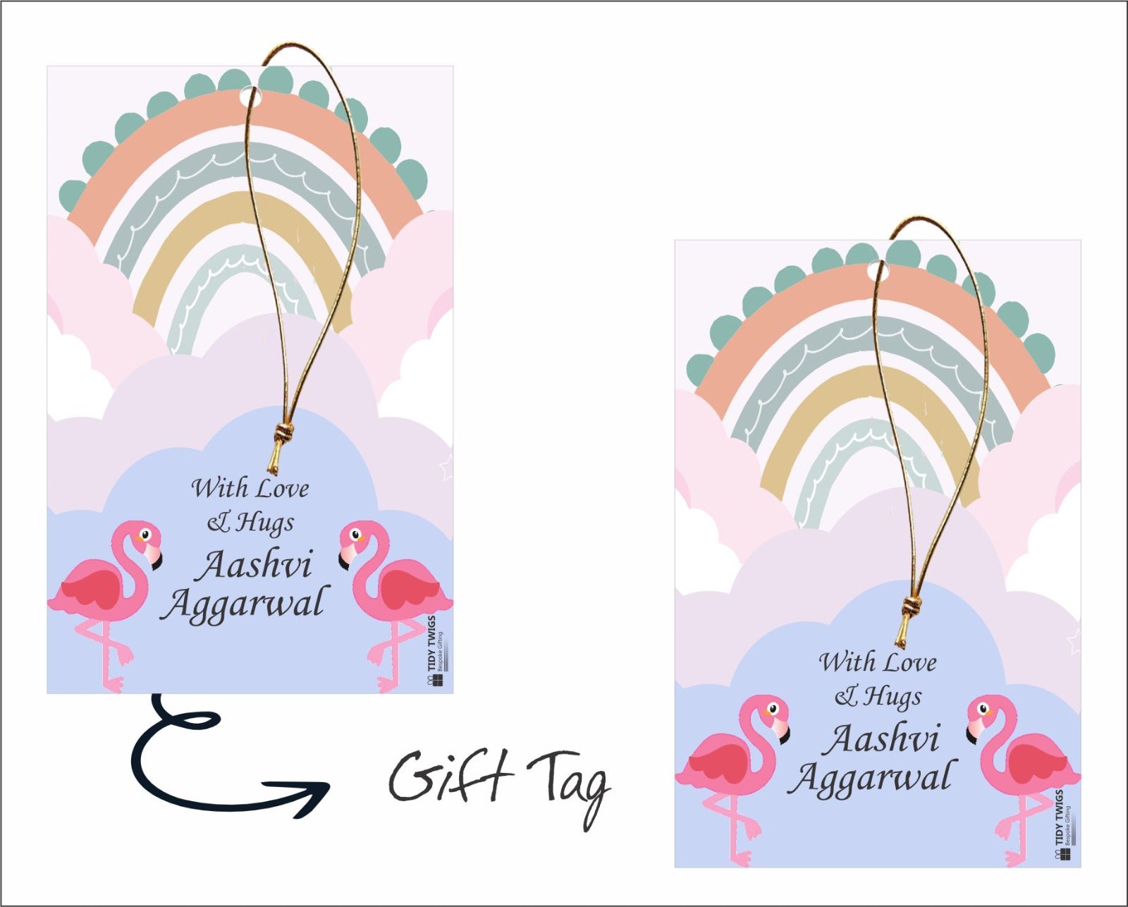 Flamingo Print Gift Tags