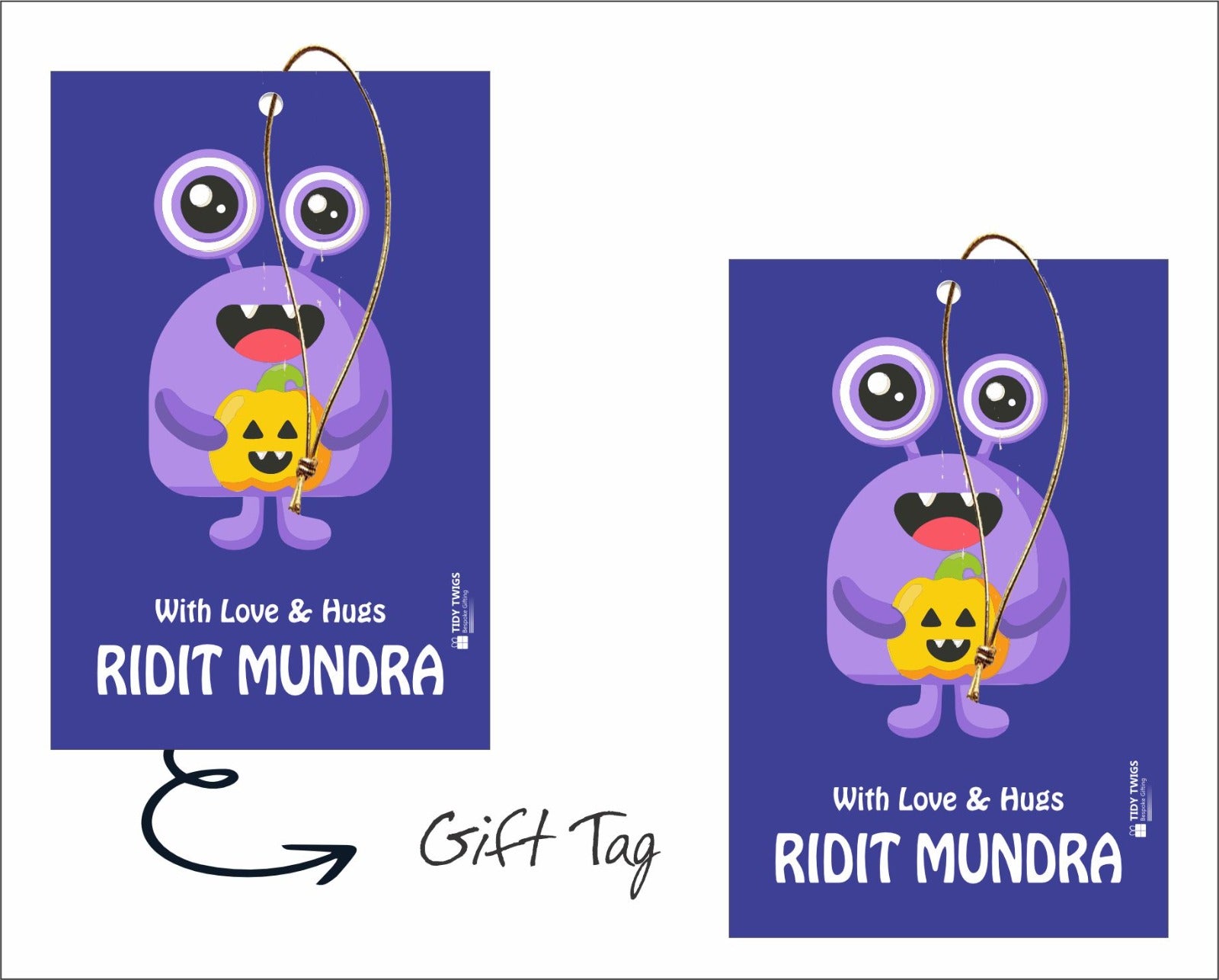 Monster Print Gift Tags