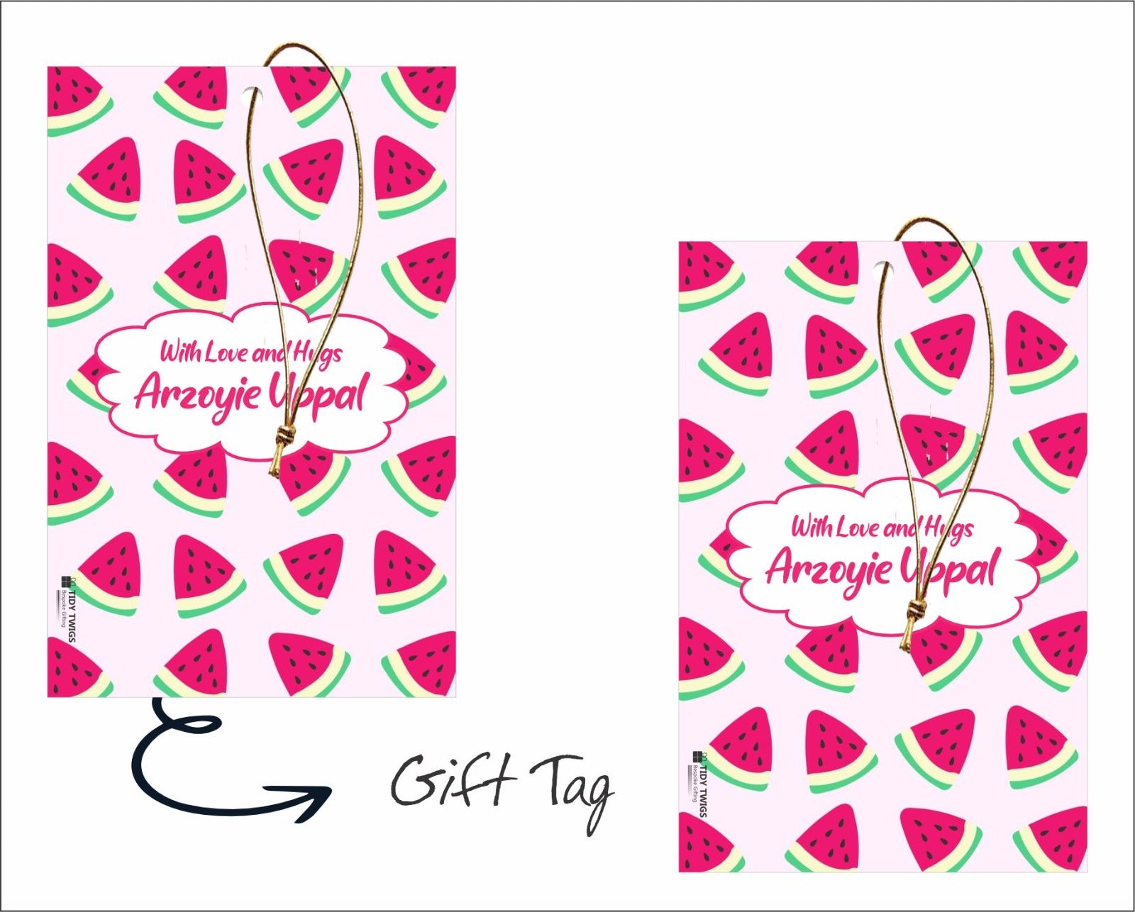 Watermelon Print Gift Tags