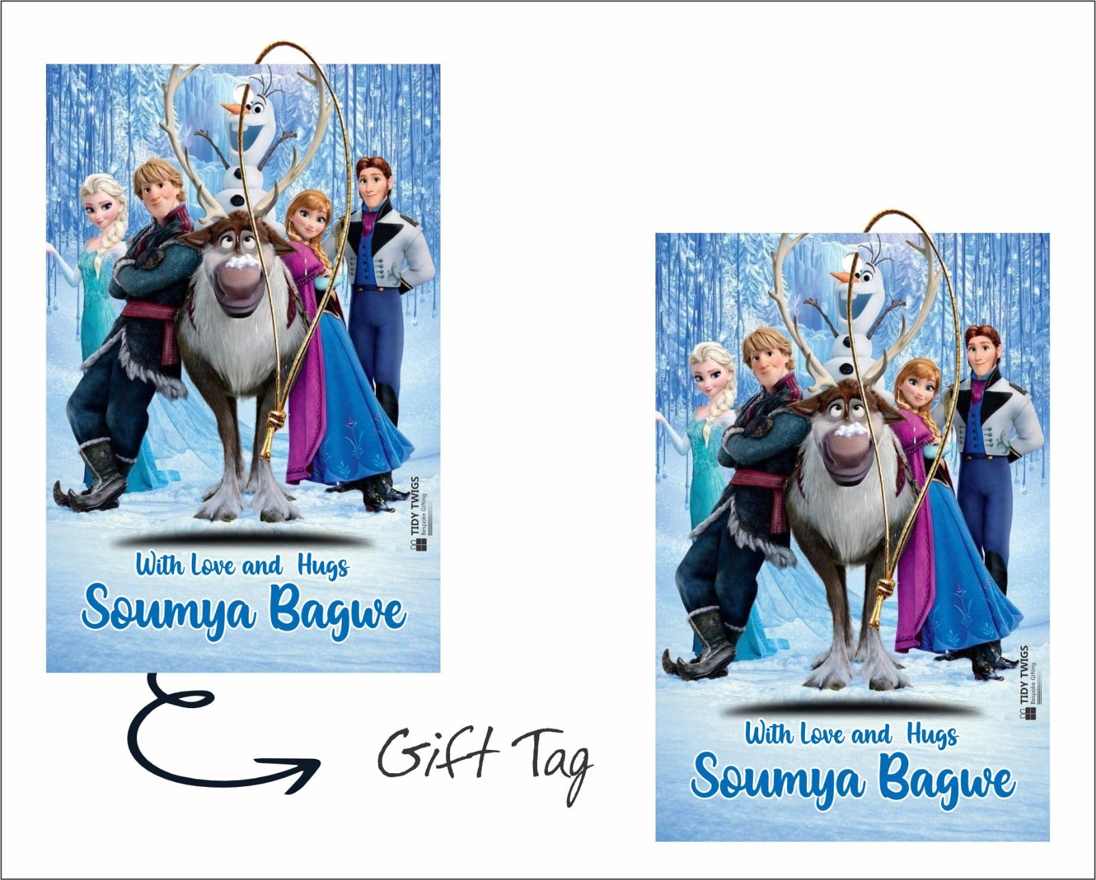 Frozen Print Gift Tags