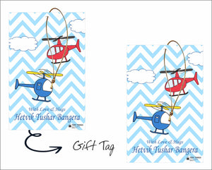Helicopter Print Gift Tags