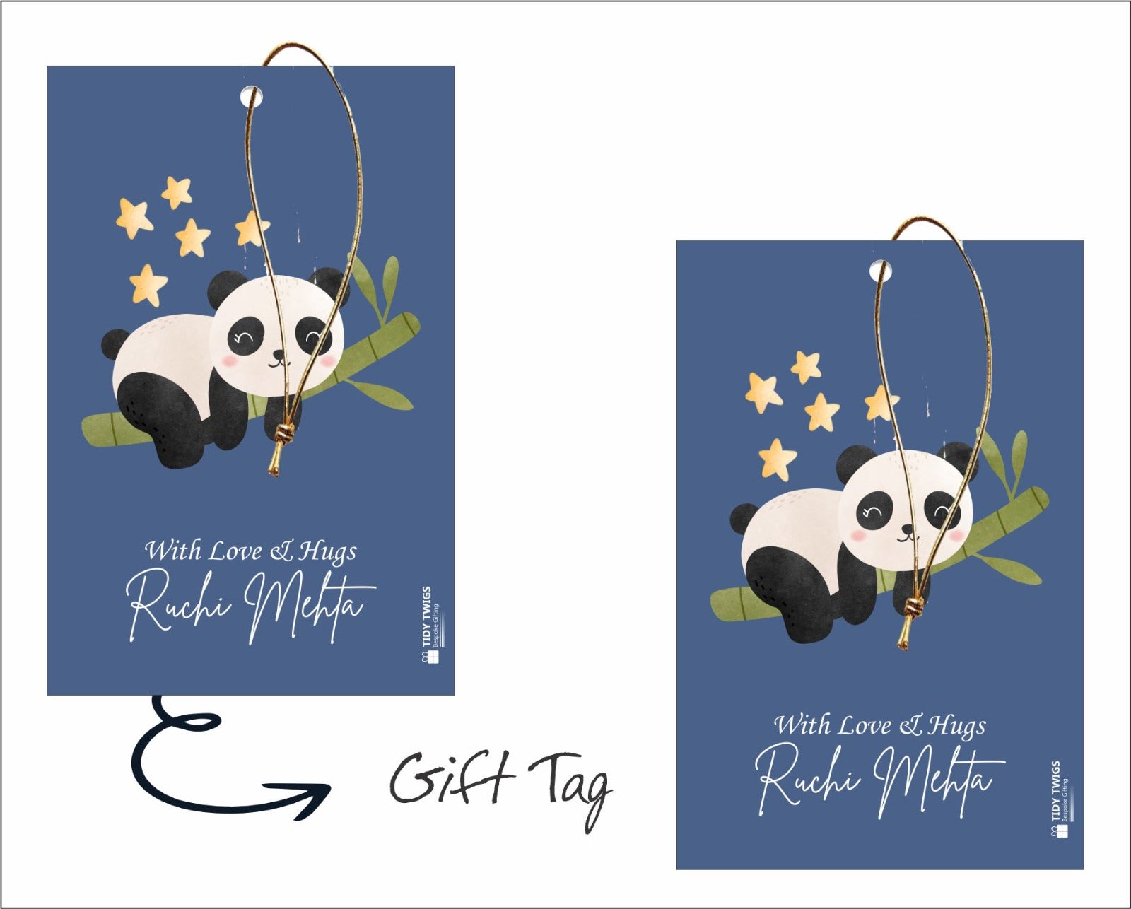 Panda Print Gift Tags