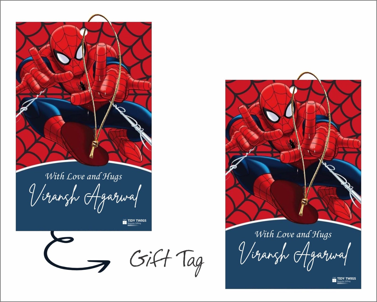 Spiderman Print Gift Tags