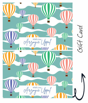 Hot Air Ballon Print Gift Card