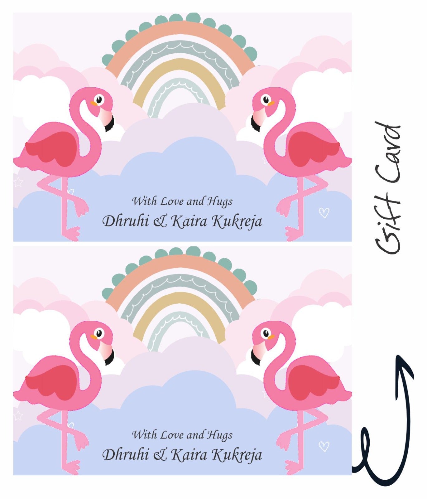 Flamingo Print Gift Card