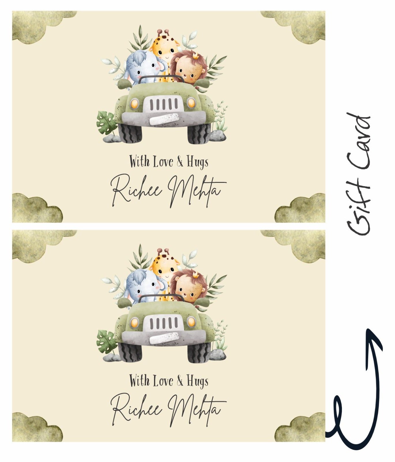 Animal Print Gift Card