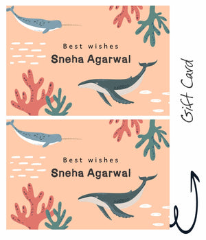 Whales Print Gift Card