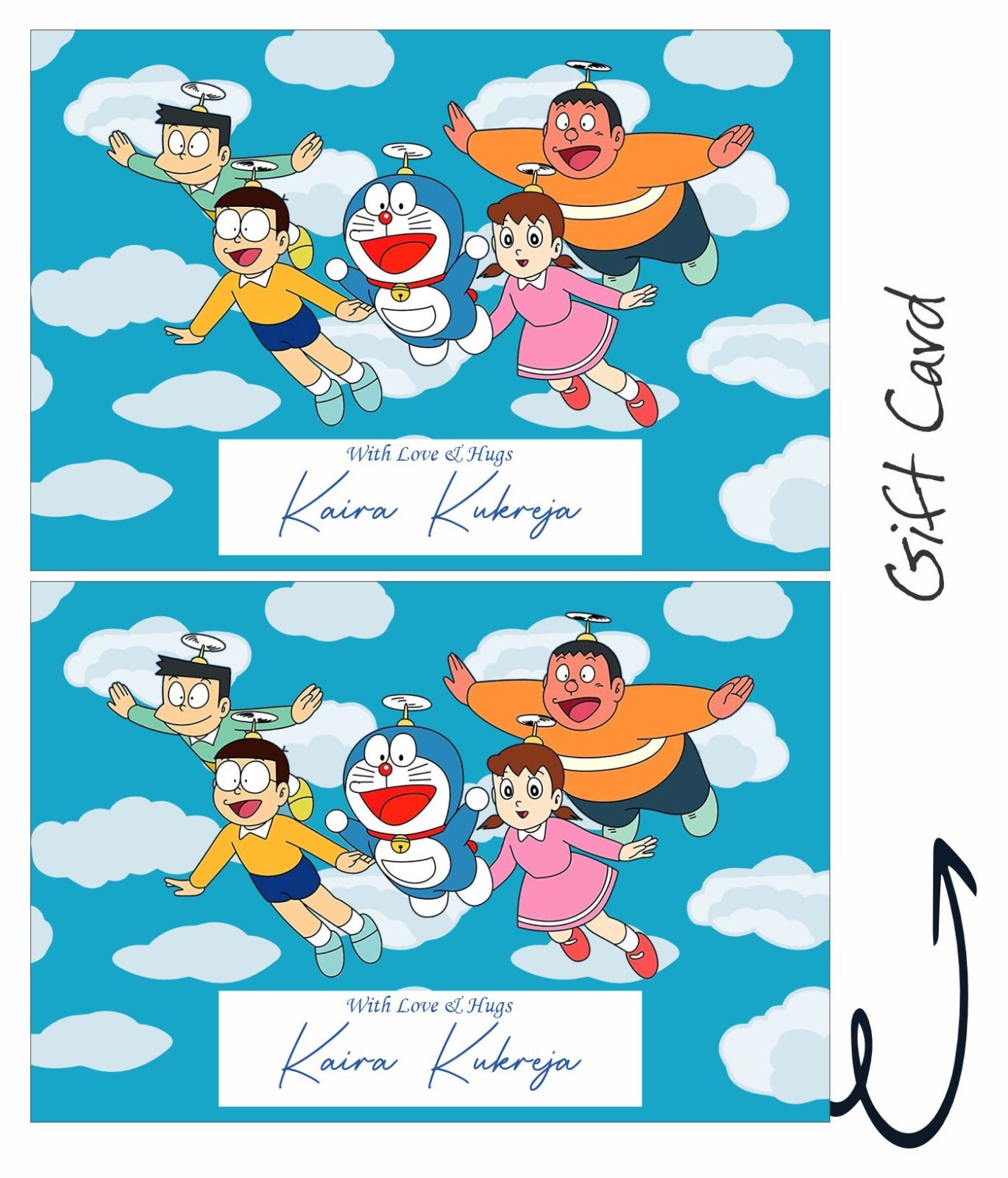 Doramon Print Gift Card