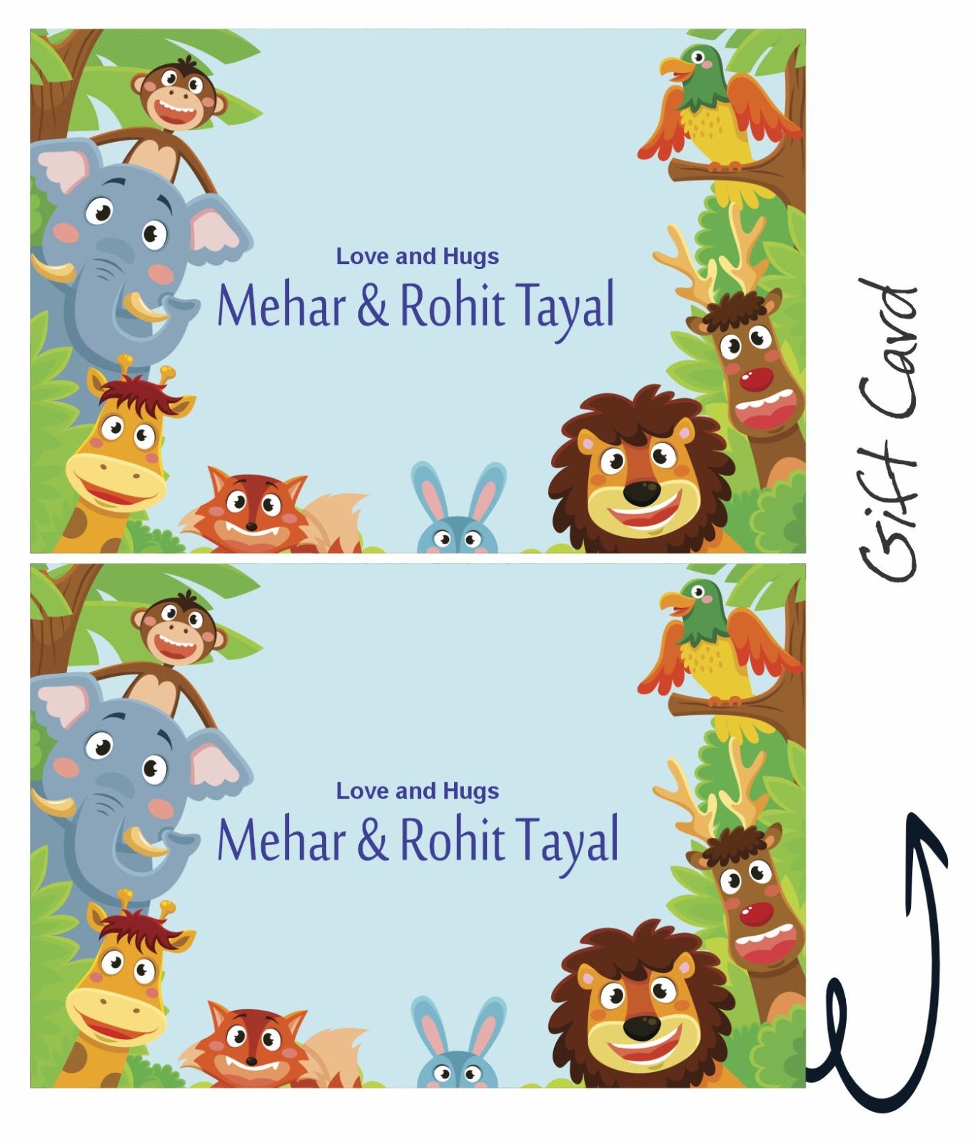 Animal Print Gift Card