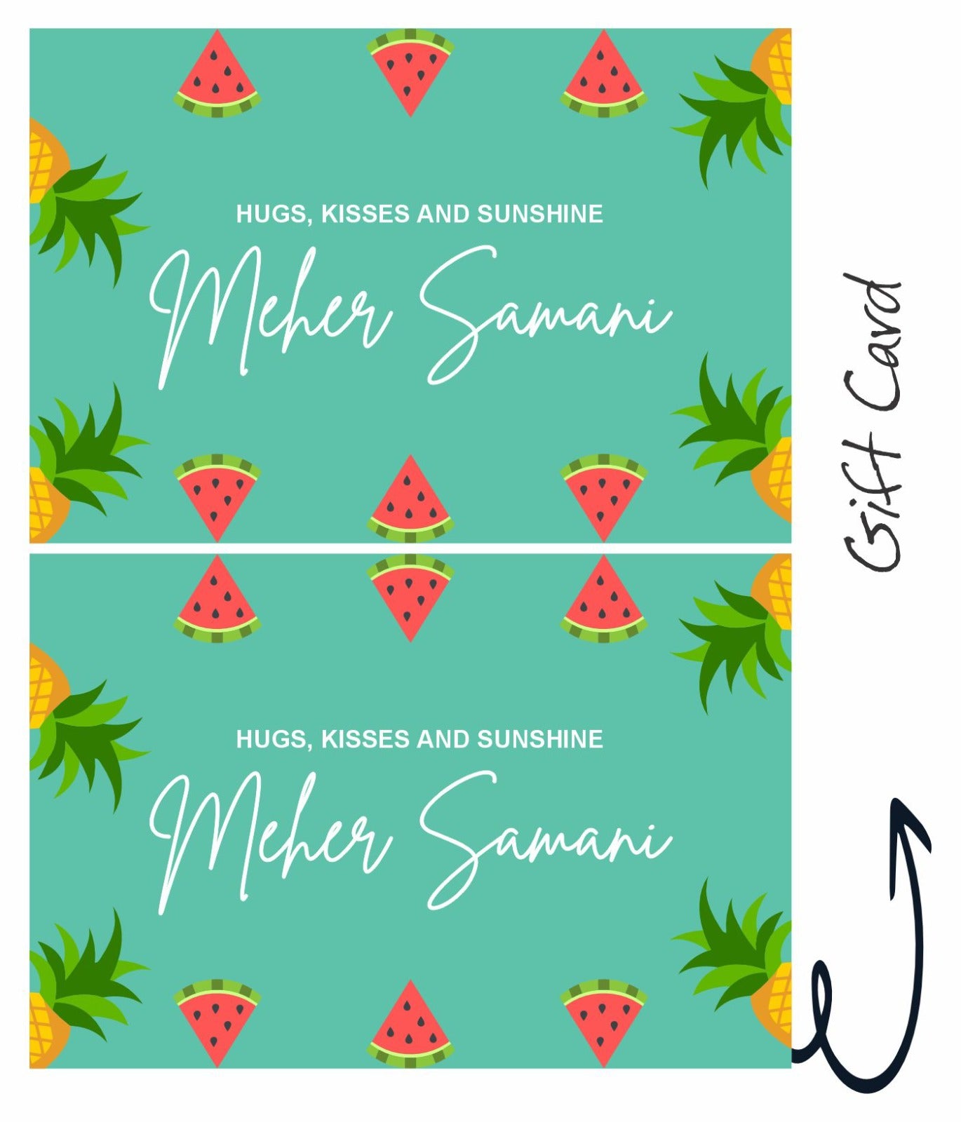 Fruits Print Gift Card
