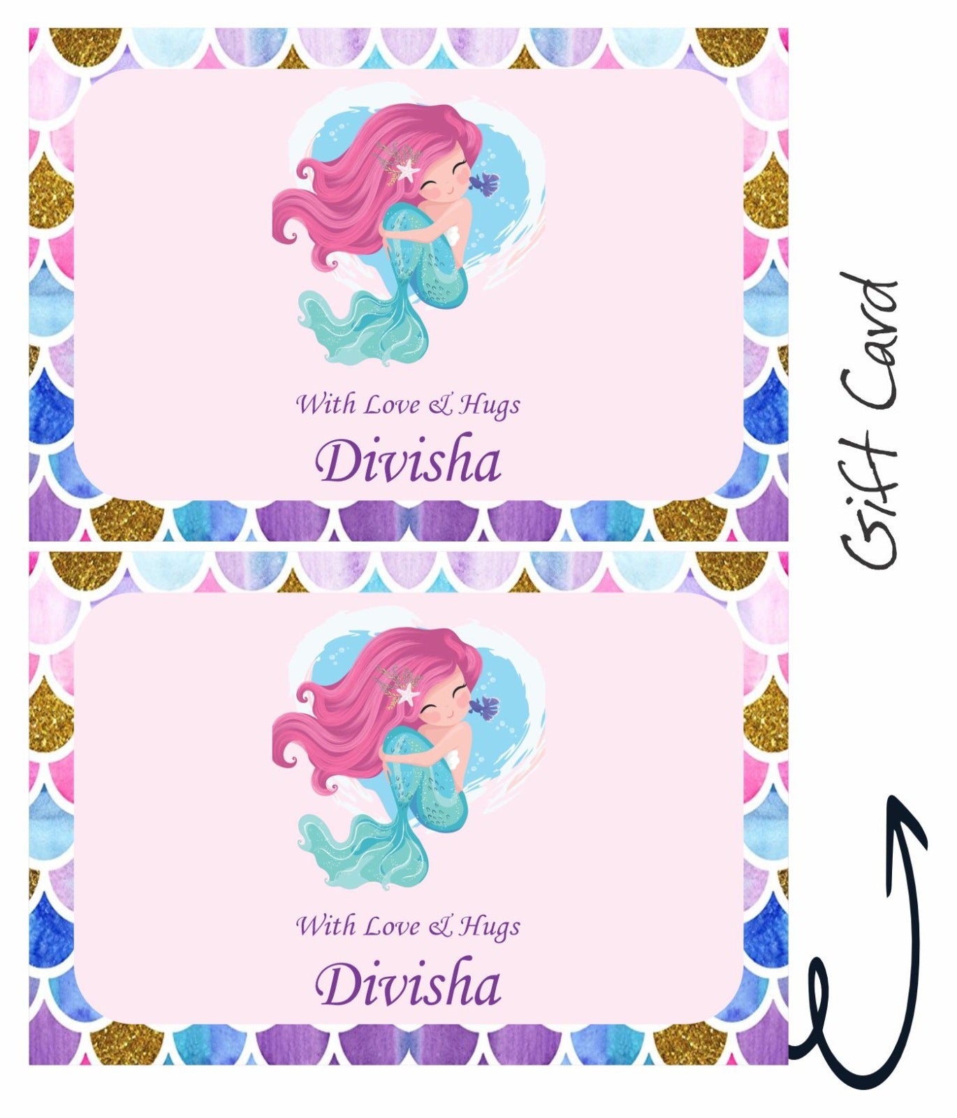 Mermaid Print Gift Card