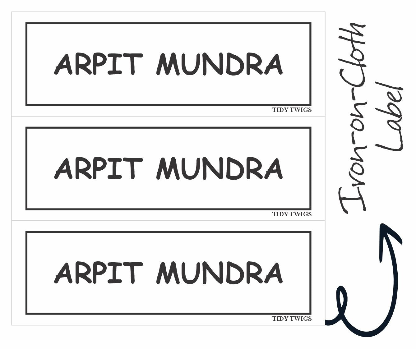 Stylish Iron On Cloth Labels