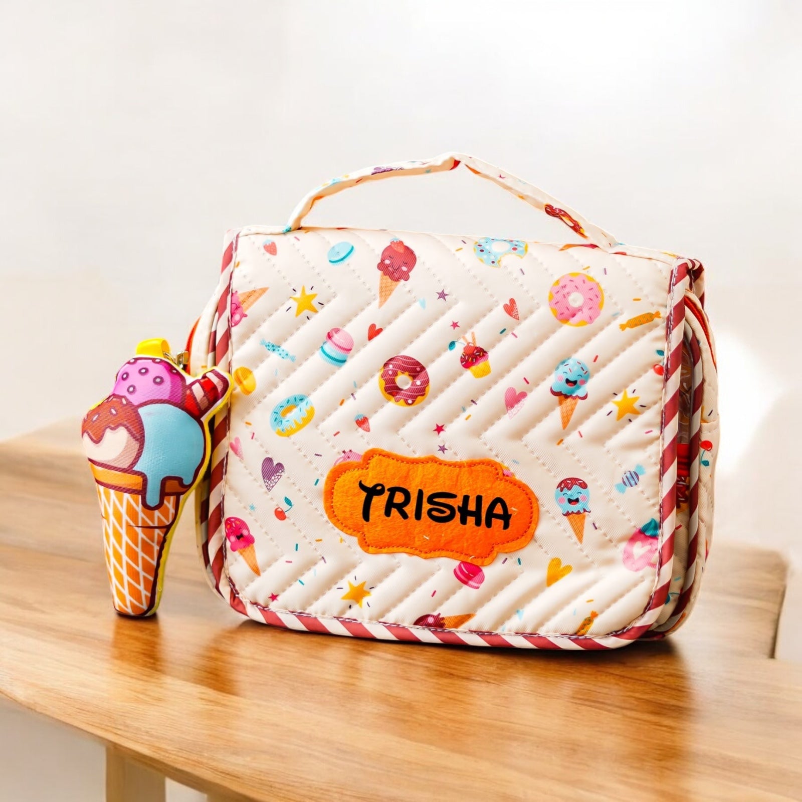 Ice Cream Print Travel Bags