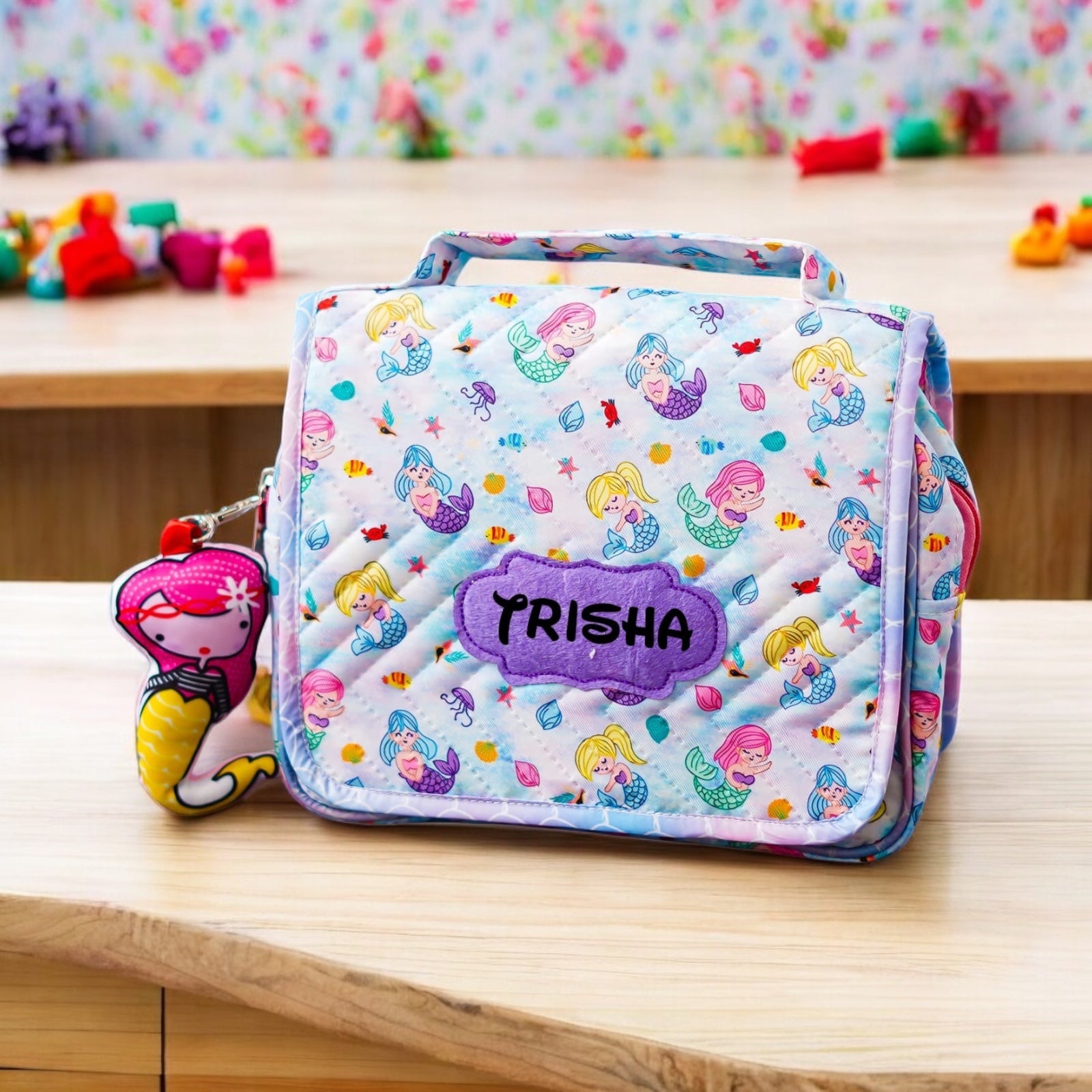 Mermaid Print Travel Bags