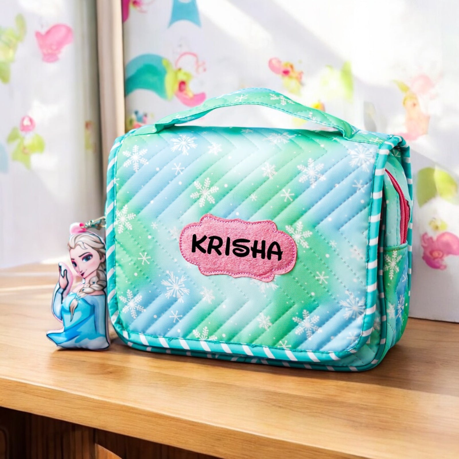 Snowflake Print Travel Bags