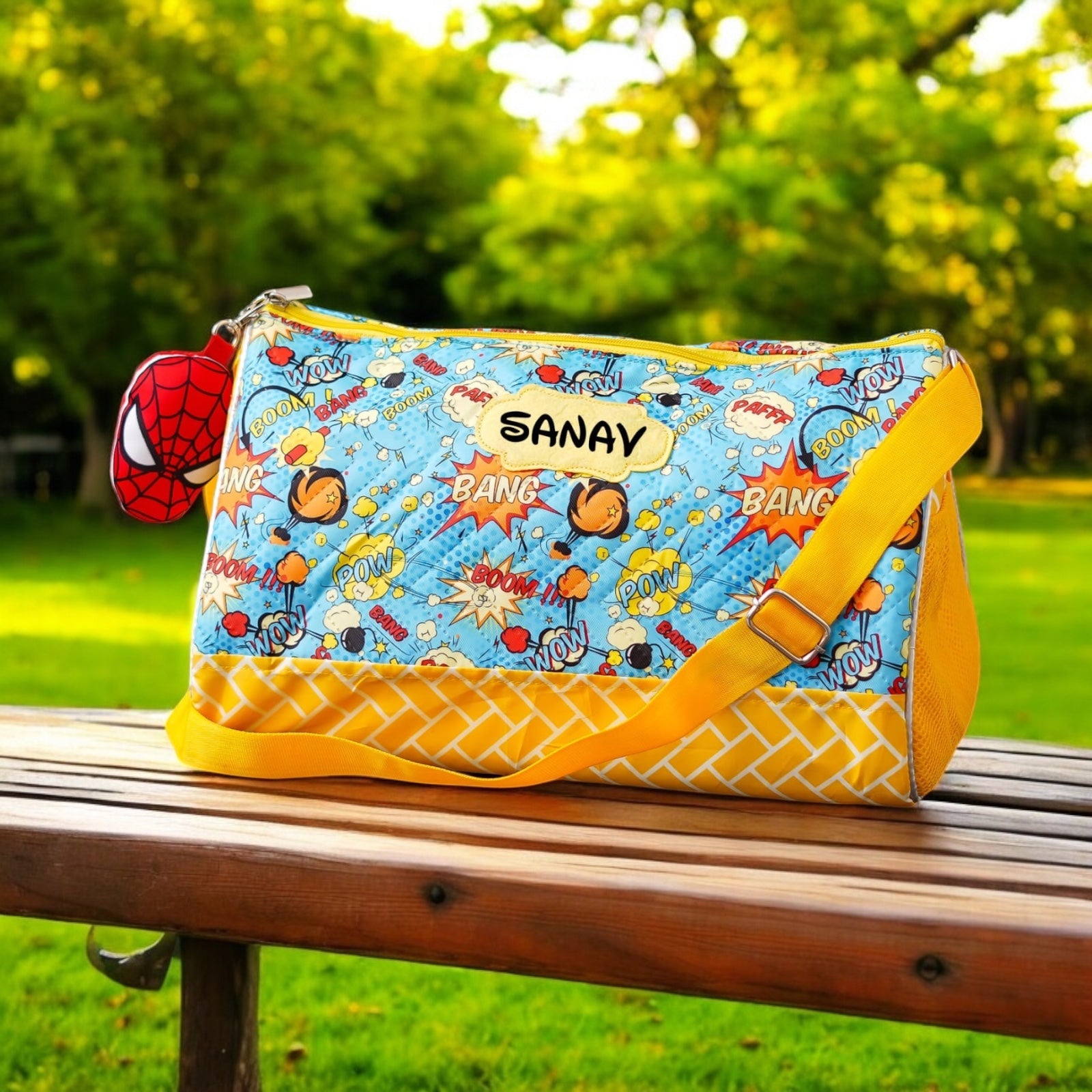 Comic Book Print Duffle Bags